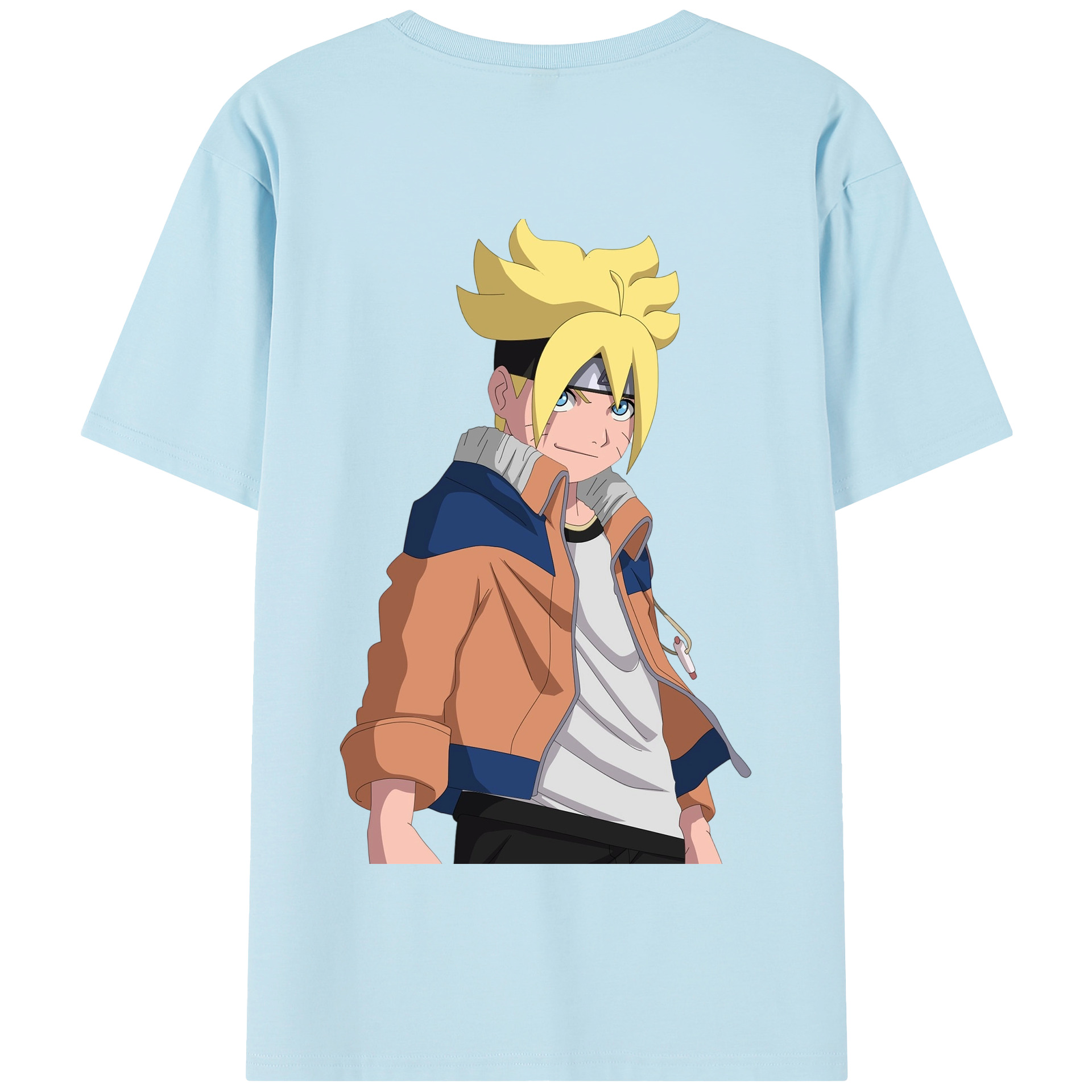 （画像用） NARUTO -ナルト- うずまき ナルト Uzumaki Naruto 綿100％半袖Tシャツ（背面プリント）